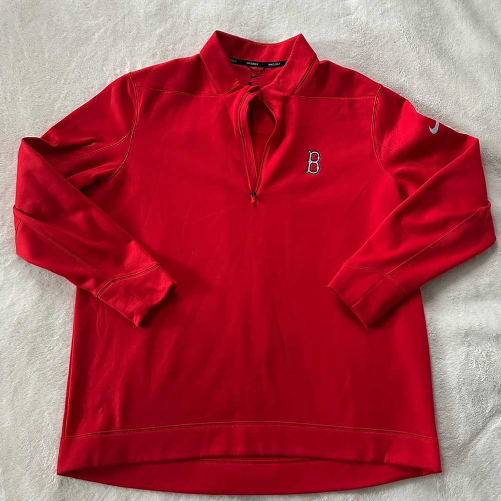 Nike Golf Boston Red Sox Red Fleece Zip Pullover Men’s size Xl Rare Activewear